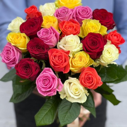 Букет из разноцветных роз - купить с доставкой в Буланаш